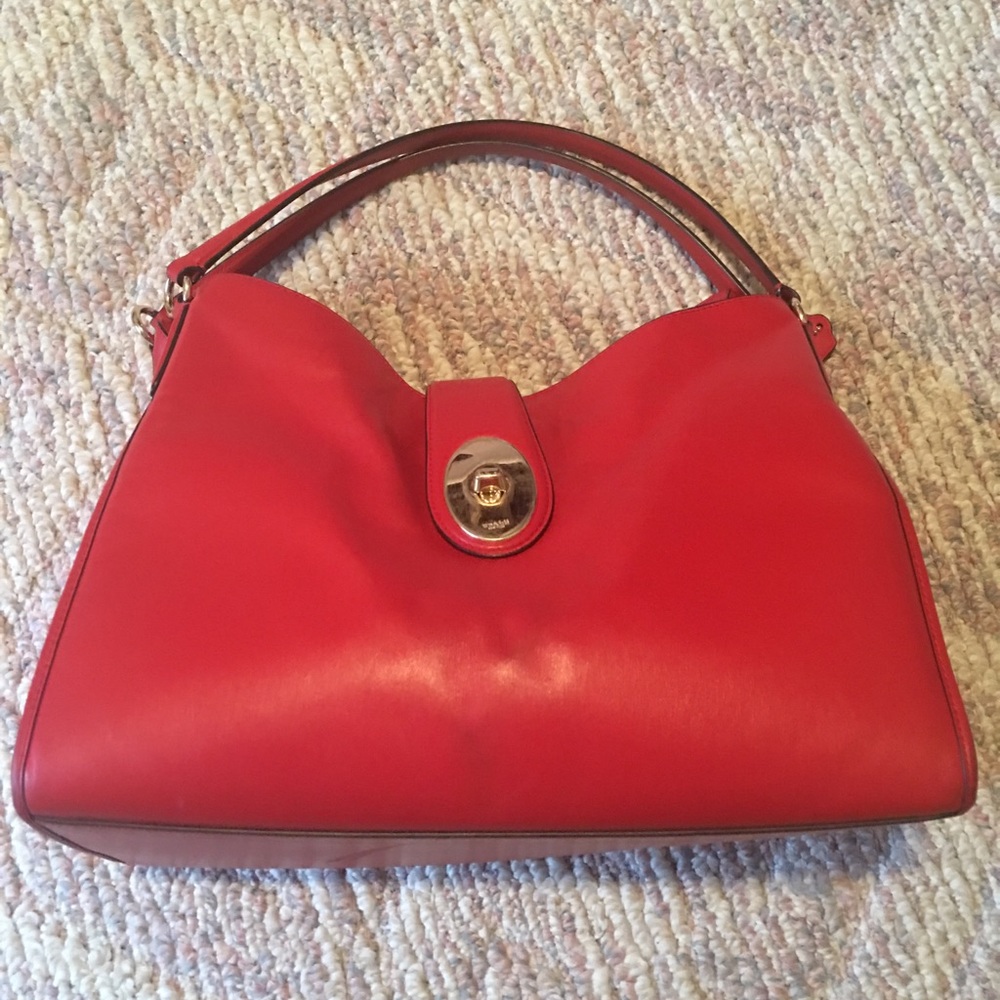 Coach Poppy Red Hobo bag